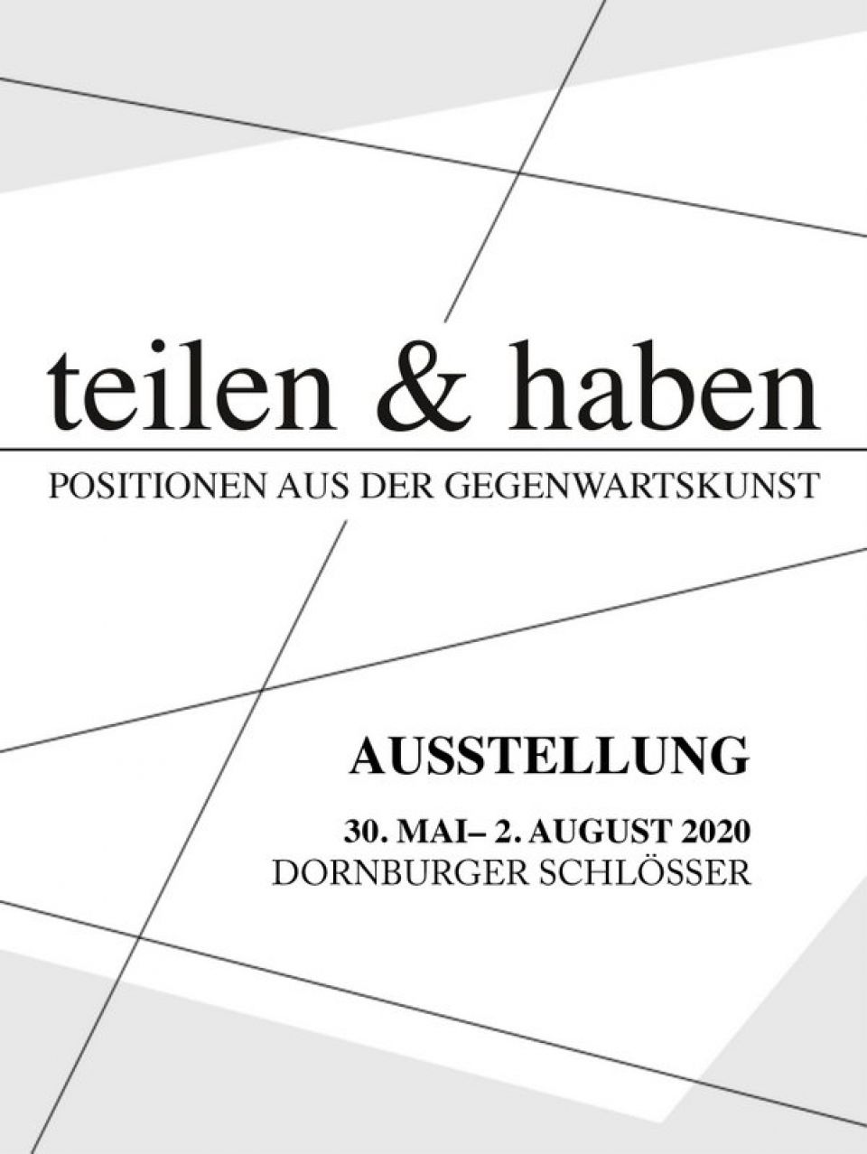 Die Ausstellung TEILEN &amp; HABEN | Dornburger Schlösser